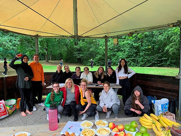 Das Organisationsteam für das Volleyballturnier